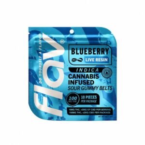 Blueberry Resin Enhanced Gummy Belts 100mg