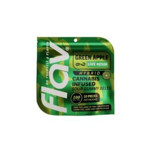 Green Apple Resin Enhanced Gummy Belts 100mg